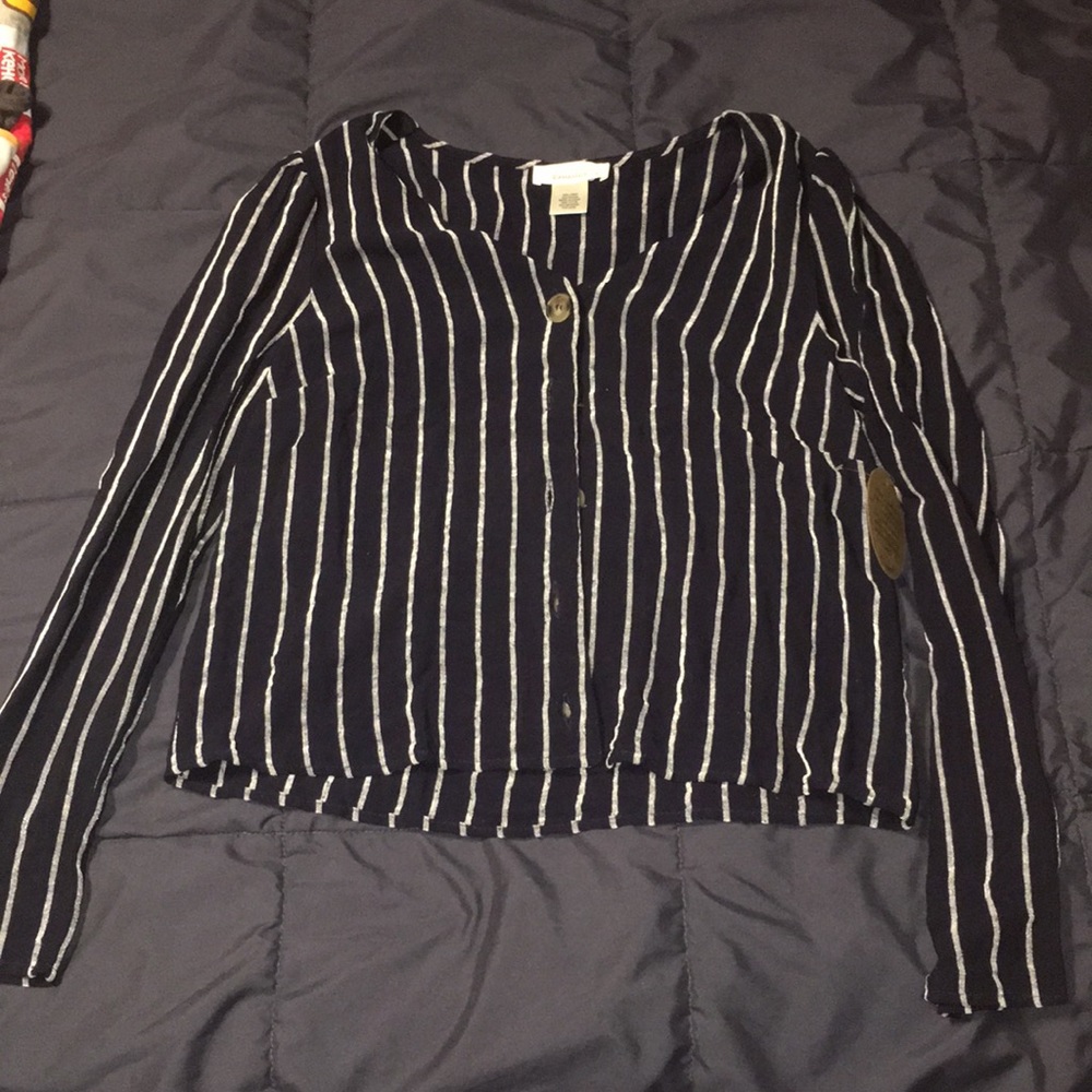 Blue striped shirt